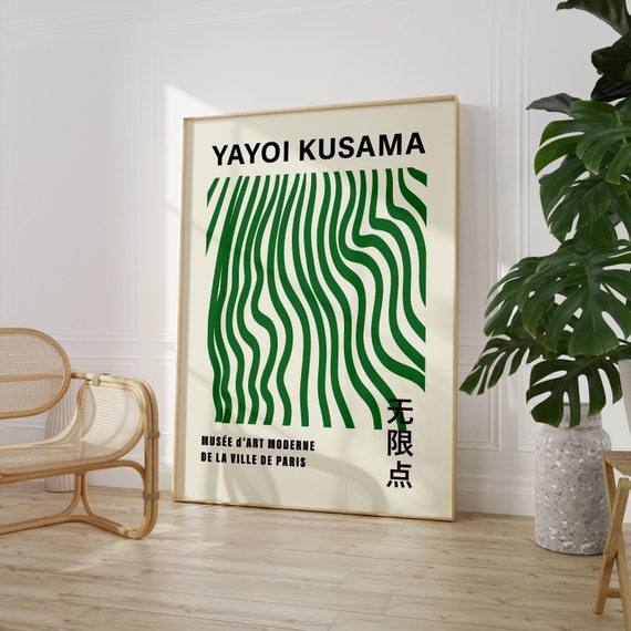 Yayoi Kusama Exhibition Poster Gallery Wall Art Kusama Print Kusama Nets Japanese Decor Printable Minimalist Poster