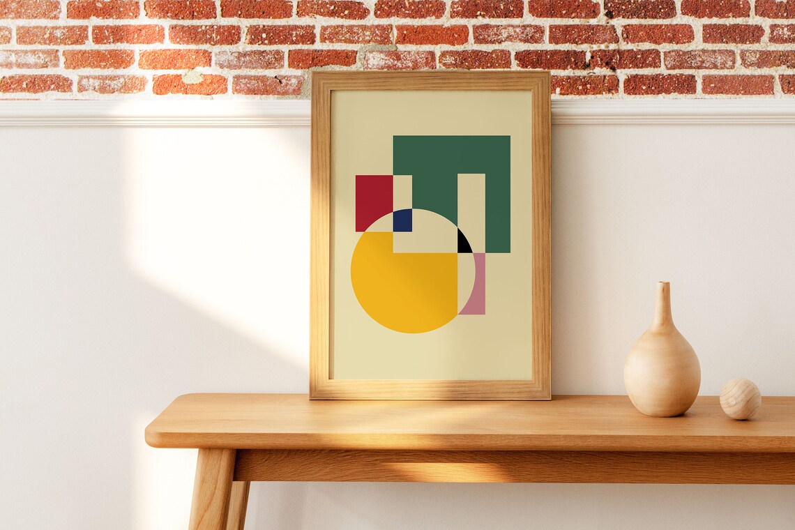 Bauhaus Vintage Museum Poster, Geometric Art Print - Image 3