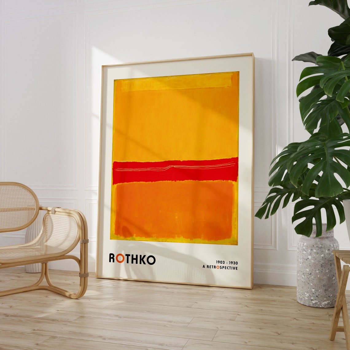 Mark Rothko Orange Red Color Field Retrospective Gallery Art Poster