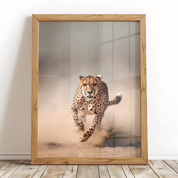 Cheetah Poster Print Animal Wall Art Decor Nature Home Photography Africa Photo