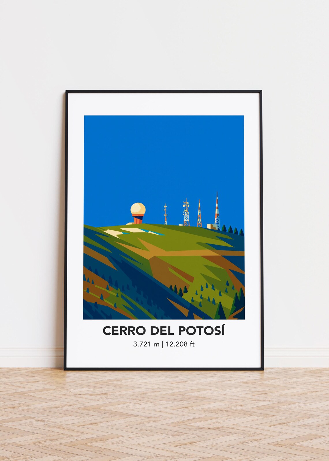 Cerro Del Potos Mountain Silhouette Art Print