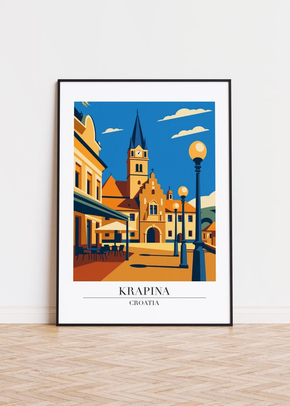 Krapina Croatia Poster Modern City Art Print