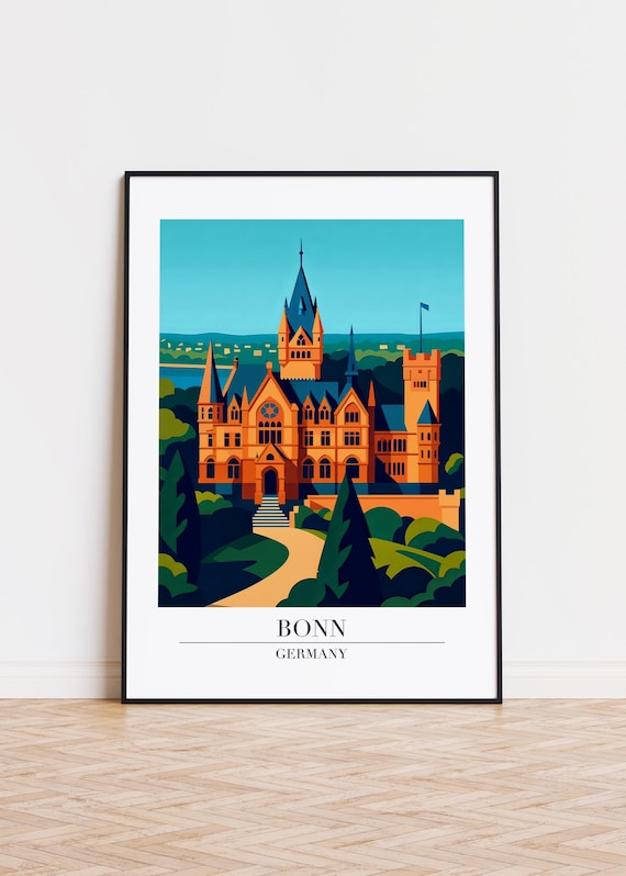 Bonn Germany Poster City Illustration Art Print