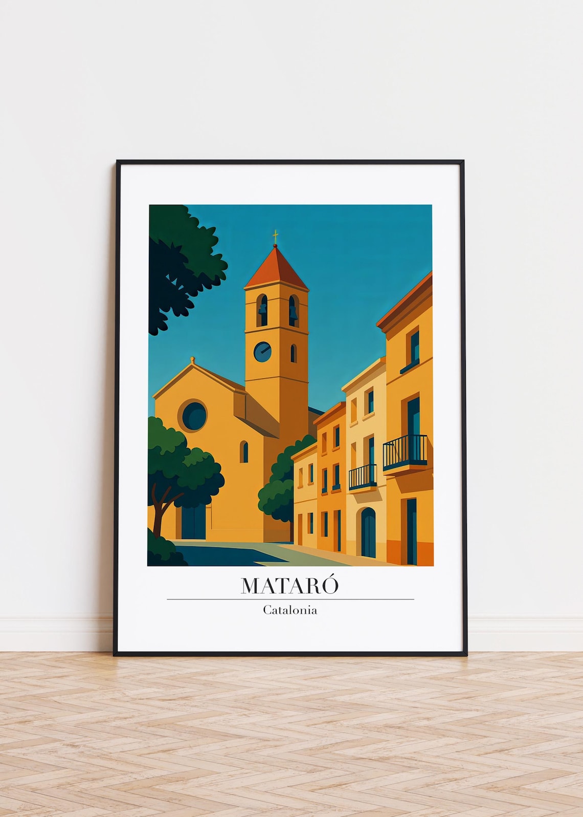 Matar Spain Modern City Illustration Poster