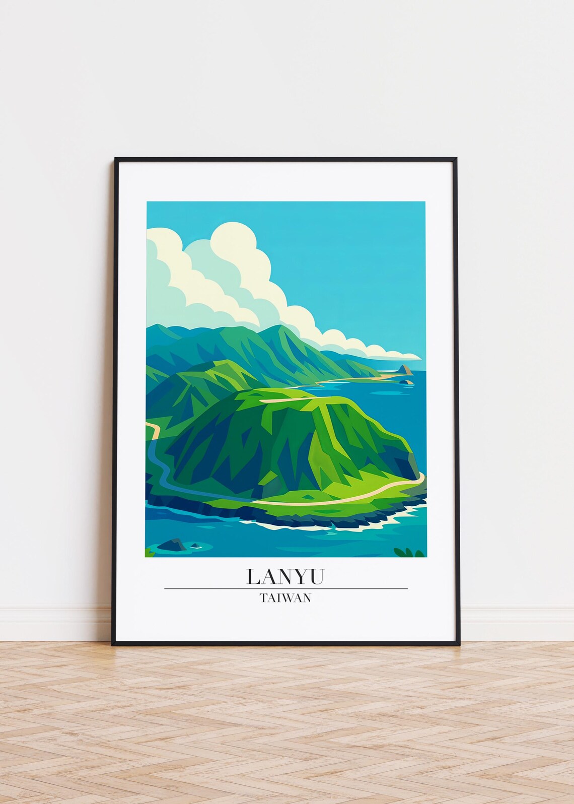 Lanyu Taiwan Lush Green Volcanic Island Coast Bay Travel Poster