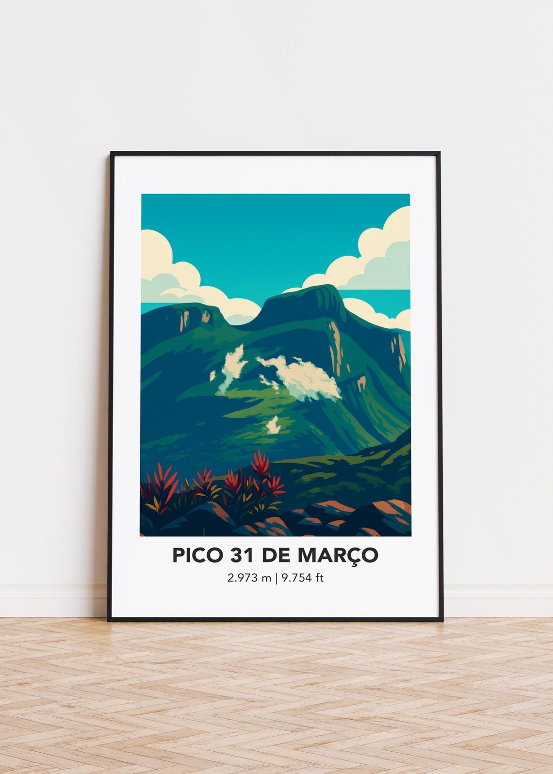Pico 31 De Maro Poster Mountain Print Modern Minimalist Art