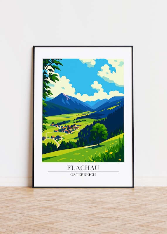 Flachau Austria Modern Travel Poster