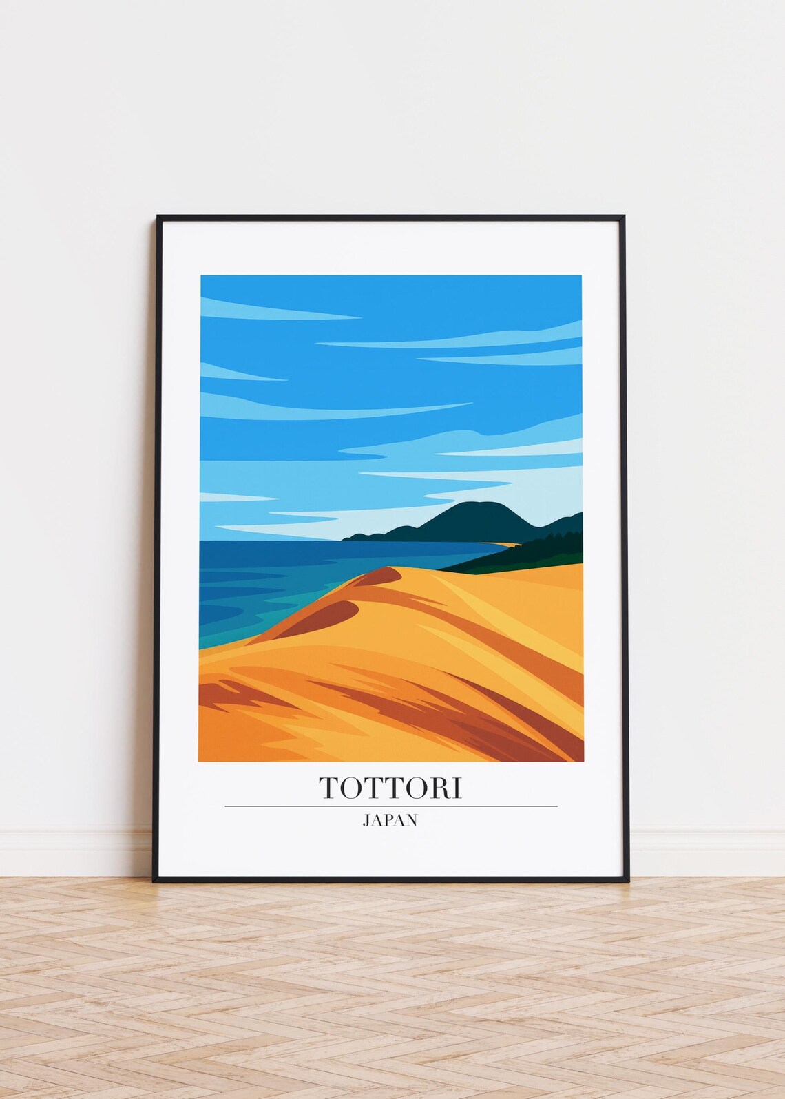 Tottori City Modern Japanese Travel Poster
