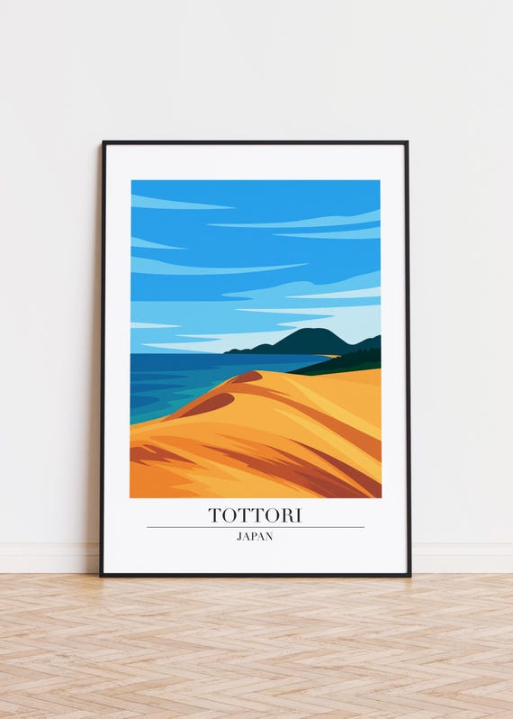 Tottori City Modern Japanese Travel Poster