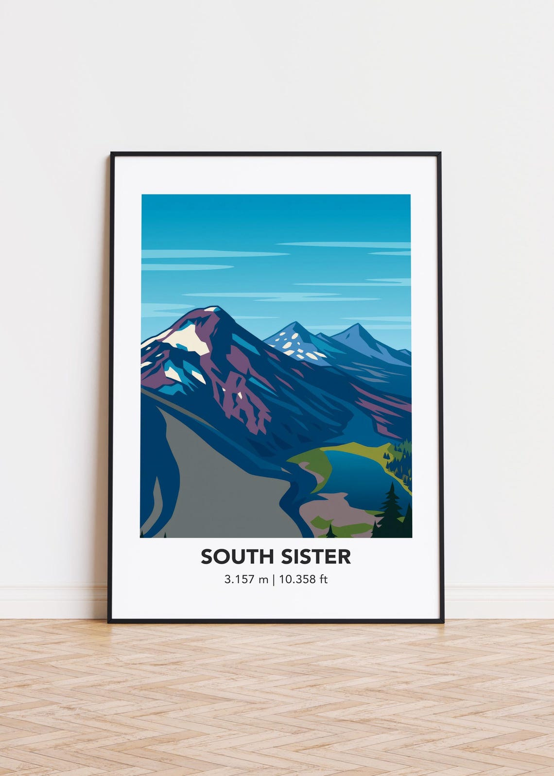 South Sister Mountain Poster Print