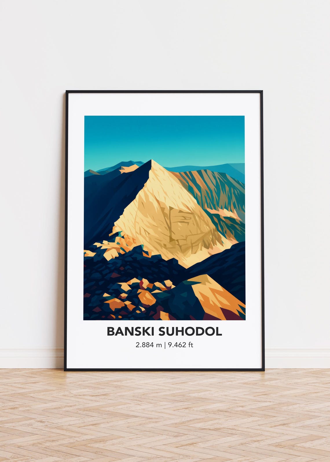 Banski Suhodol Mountain Print Modern Minimalist Art Poster