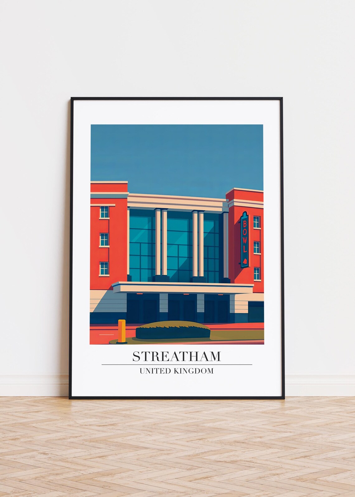 Streatham Illustration Poster, United Kingdom
