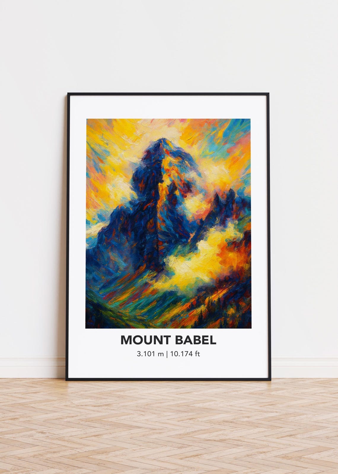 Mount Babel Poster Modern Mountain Art Print