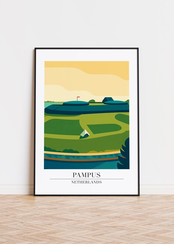 Pampus Netherlands Poster Modern Illustration Art Print