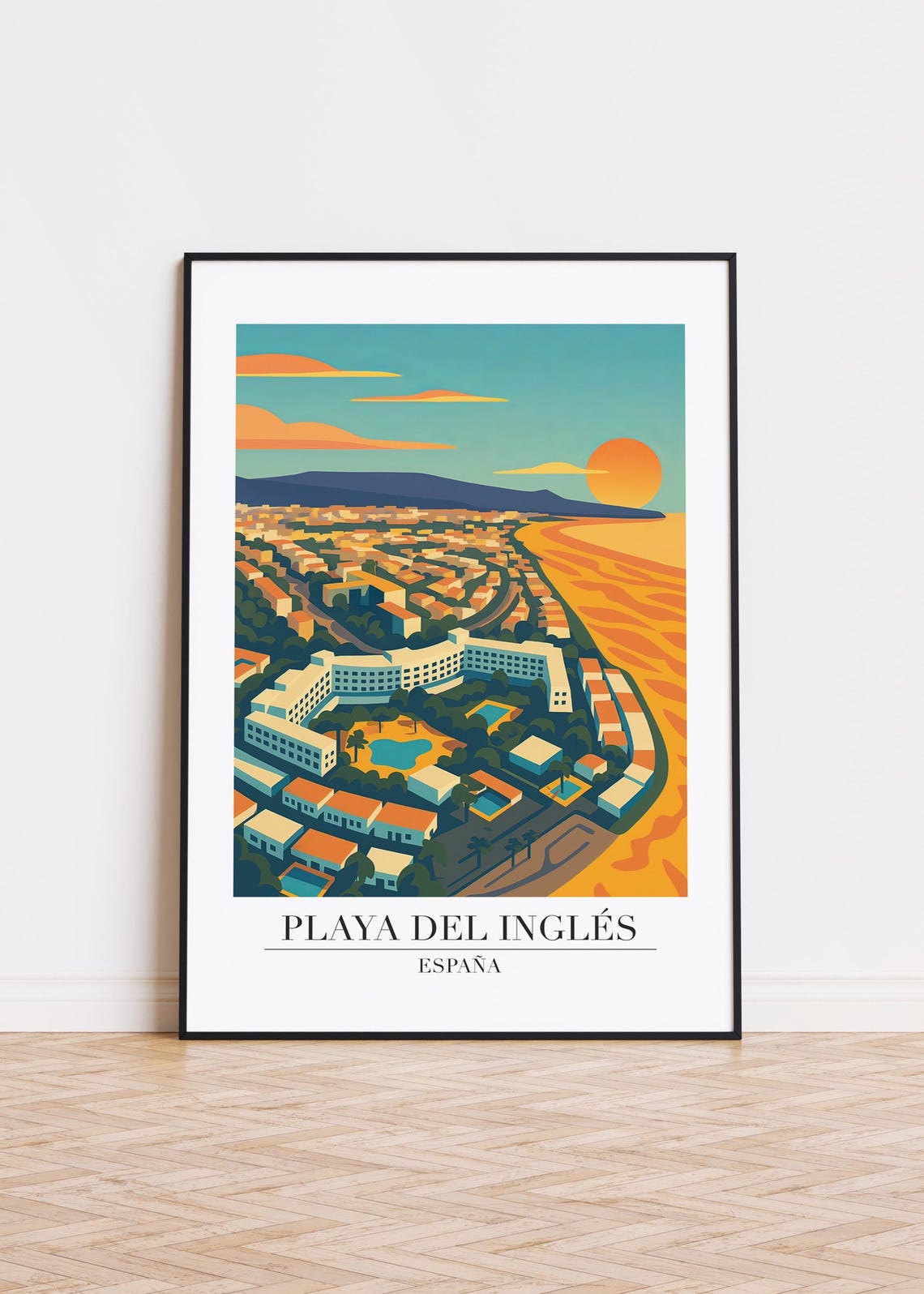 Playa Del Ingls Modern Travel Poster