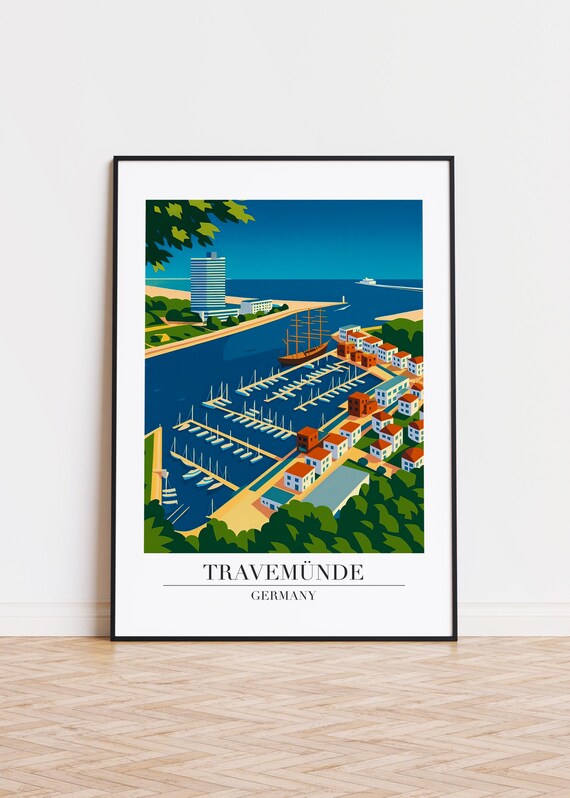 Travemnde Germany Poster Modern City Illustration Art