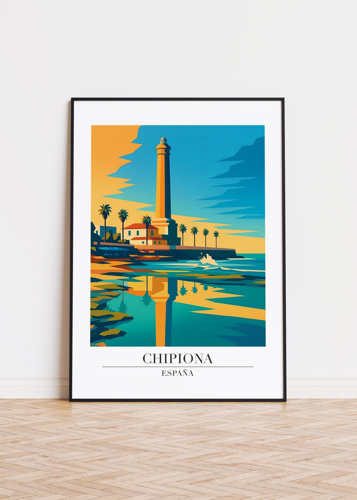 Chipiona Spain Modern Travel Poster