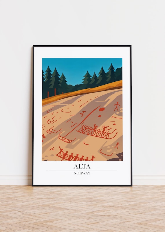 Alta Norway Poster City Illustration Art Print