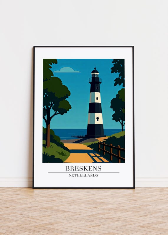 Breskens Netherlands Poster Modern City Art Print