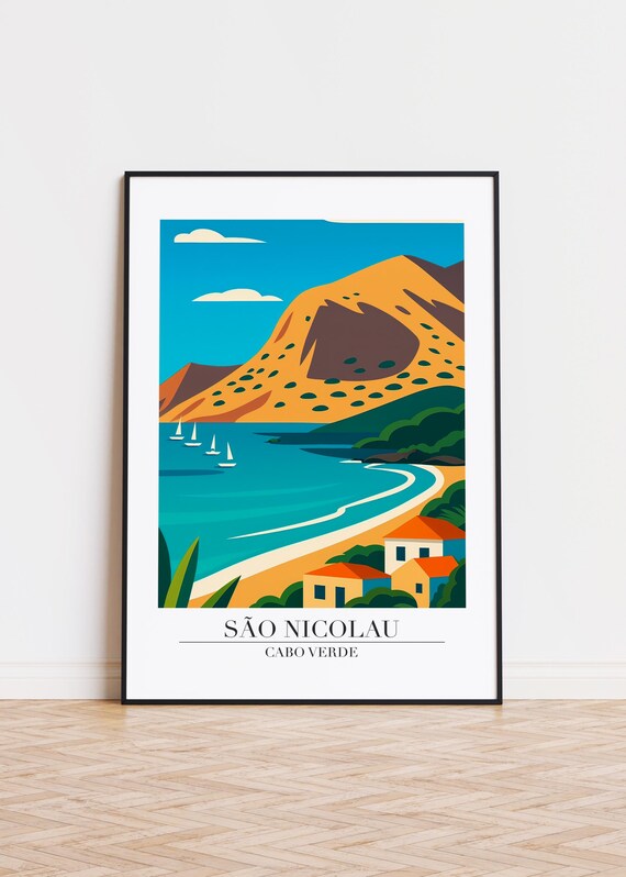 So Nicolau Poster Cabo Verde Illustration Art Print