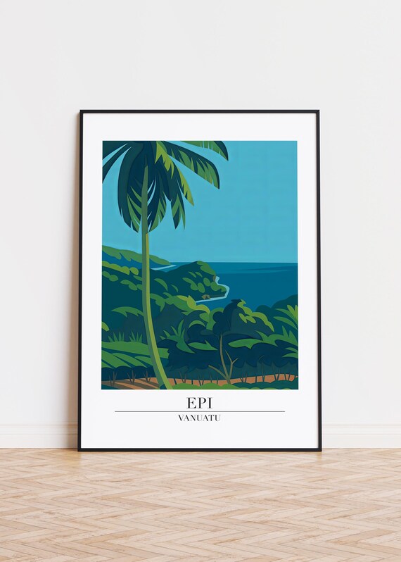 Epi Travel Poster Vanuatu Illustration Art Print