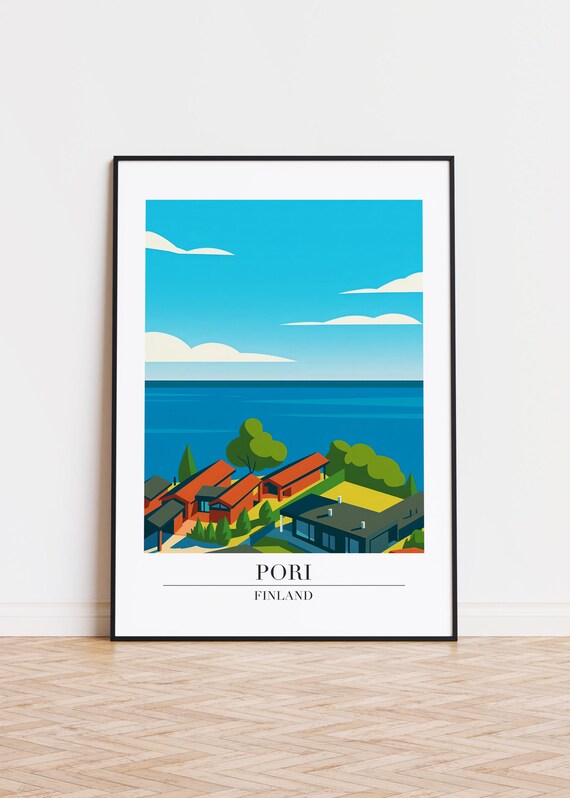Pori Finland Poster City Illustration Art Print