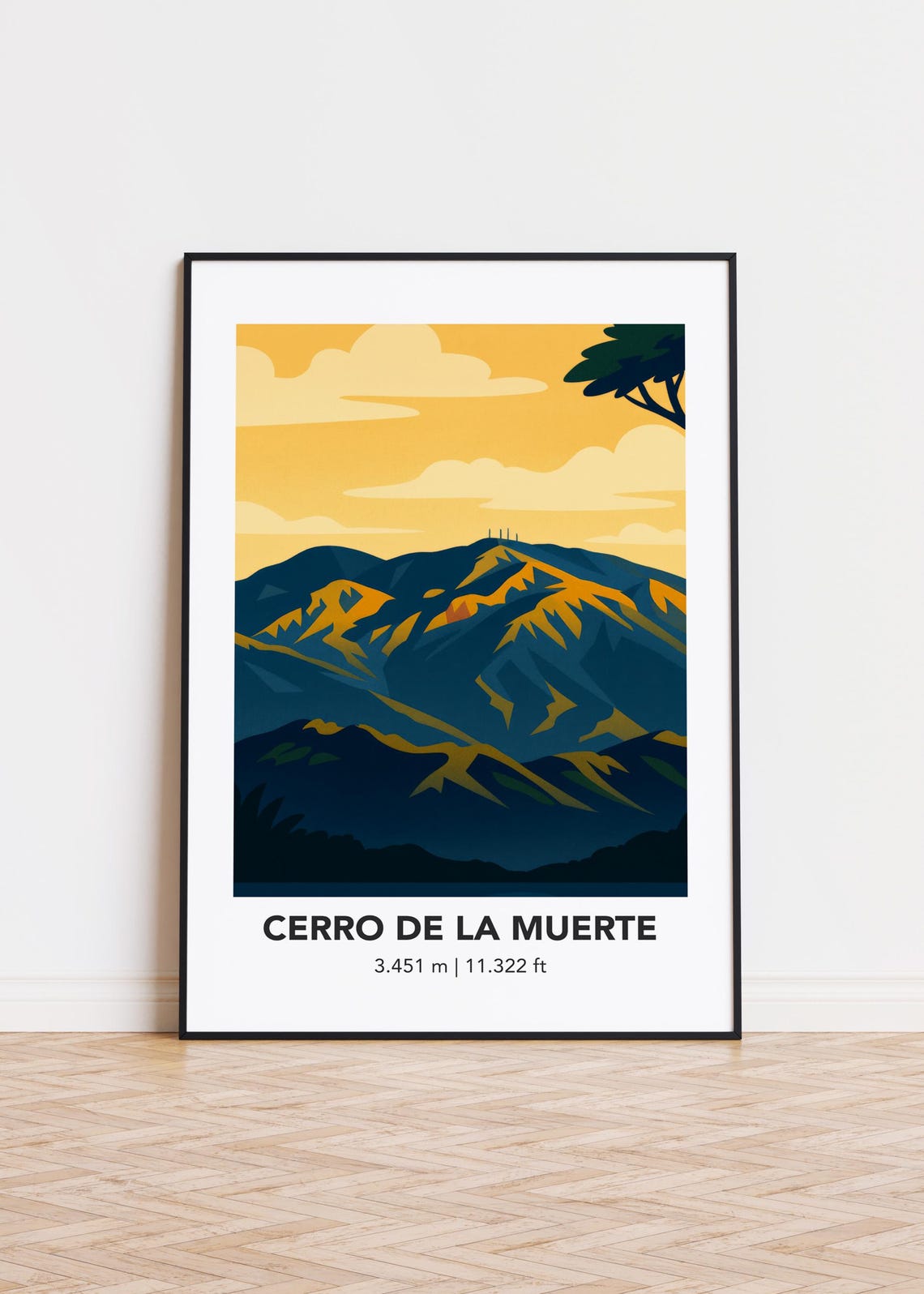 Cerro De La Muerte Golden Hour Ridgeline Mountain Travel Poster