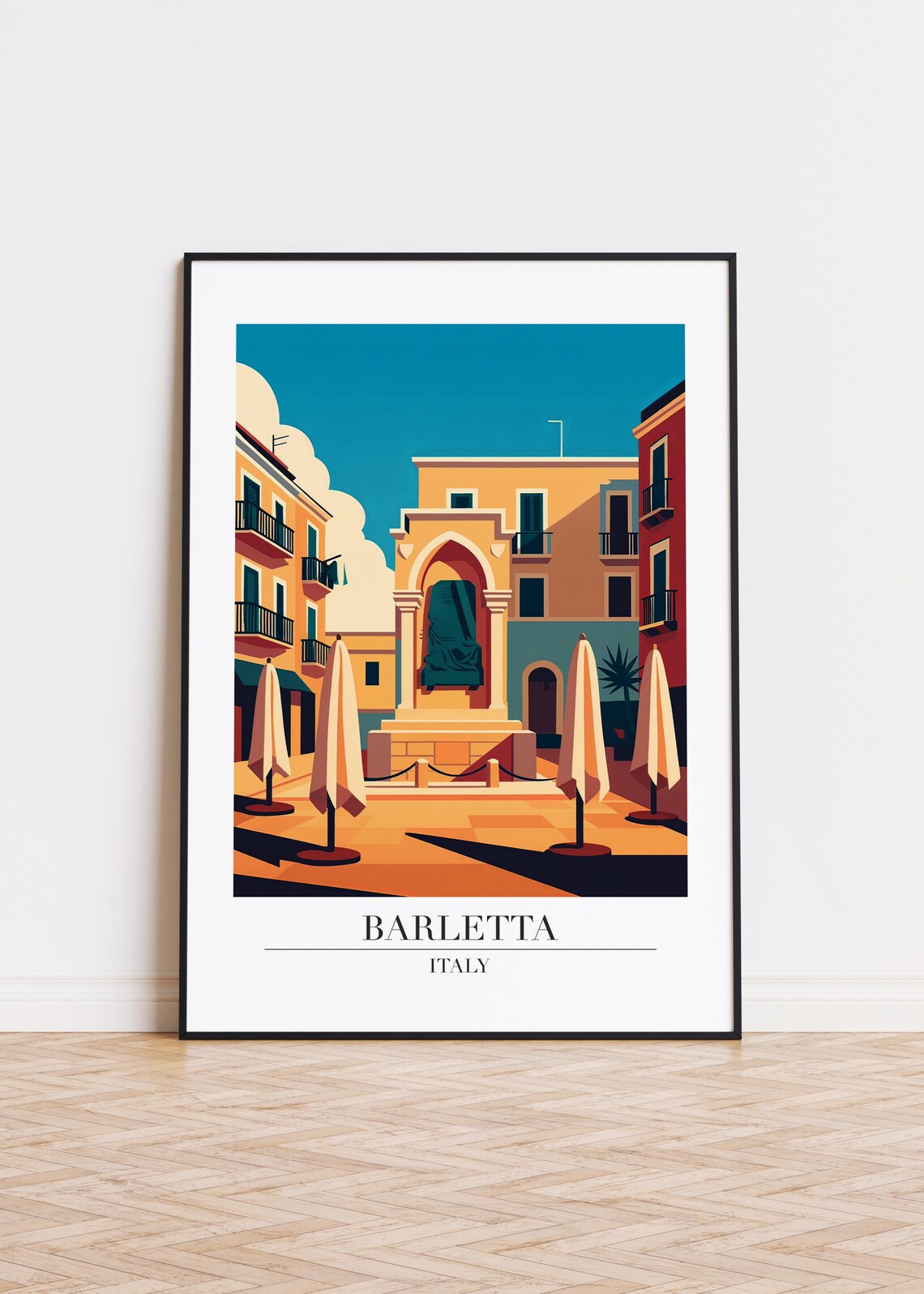 Barletta Italy Modern City Illustration Poster