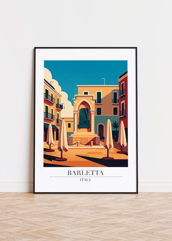 Barletta Italy Modern City Illustration Poster