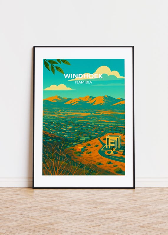 Windhoek Namibia Poster Modern City Art Print