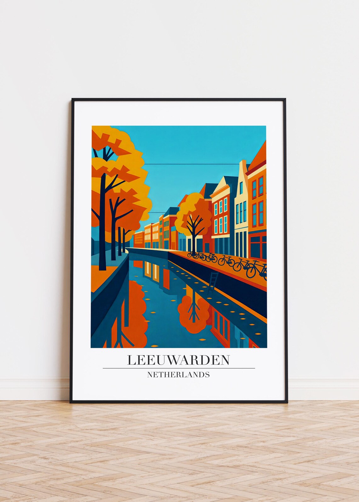 Leeuwarden Netherlands City Skyline Poster