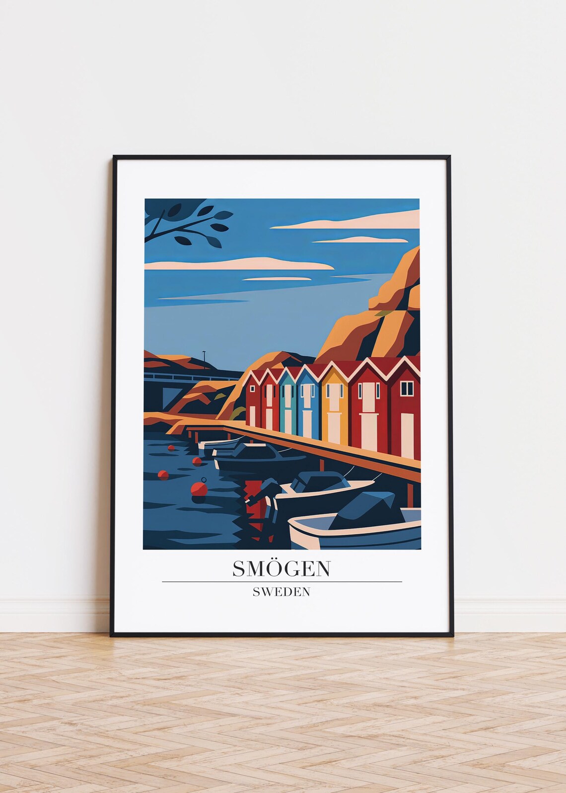 Smgen Sweden Coastal Illustration Travel Poster