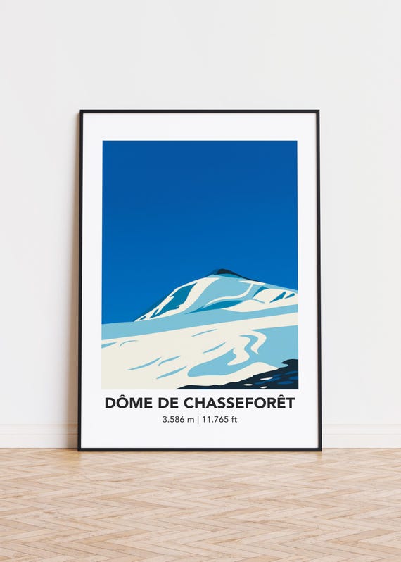 Dme De Chassefort Mountain Art Poster Modern Silhouette Print