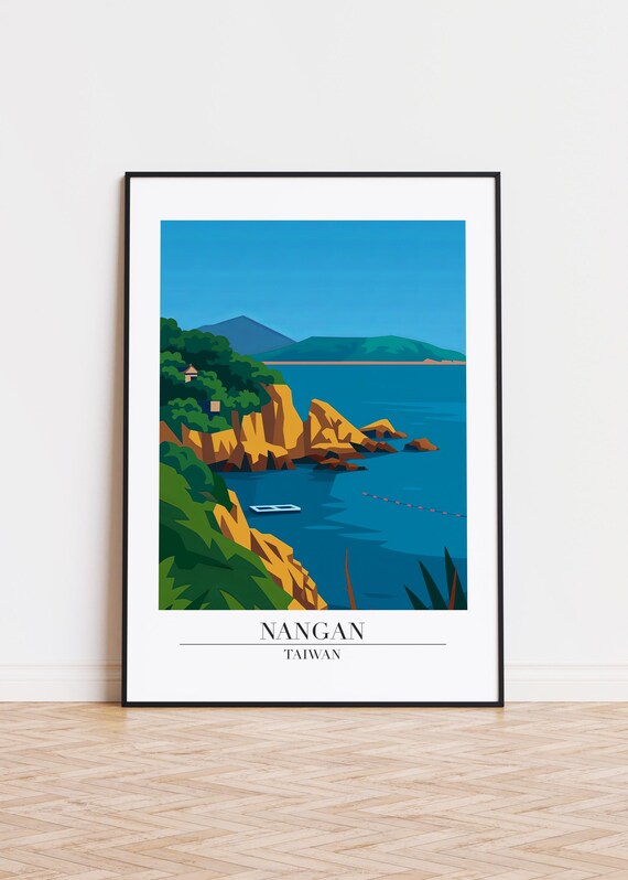Nangan Taiwan Poster Modern City Illustration Art Print
