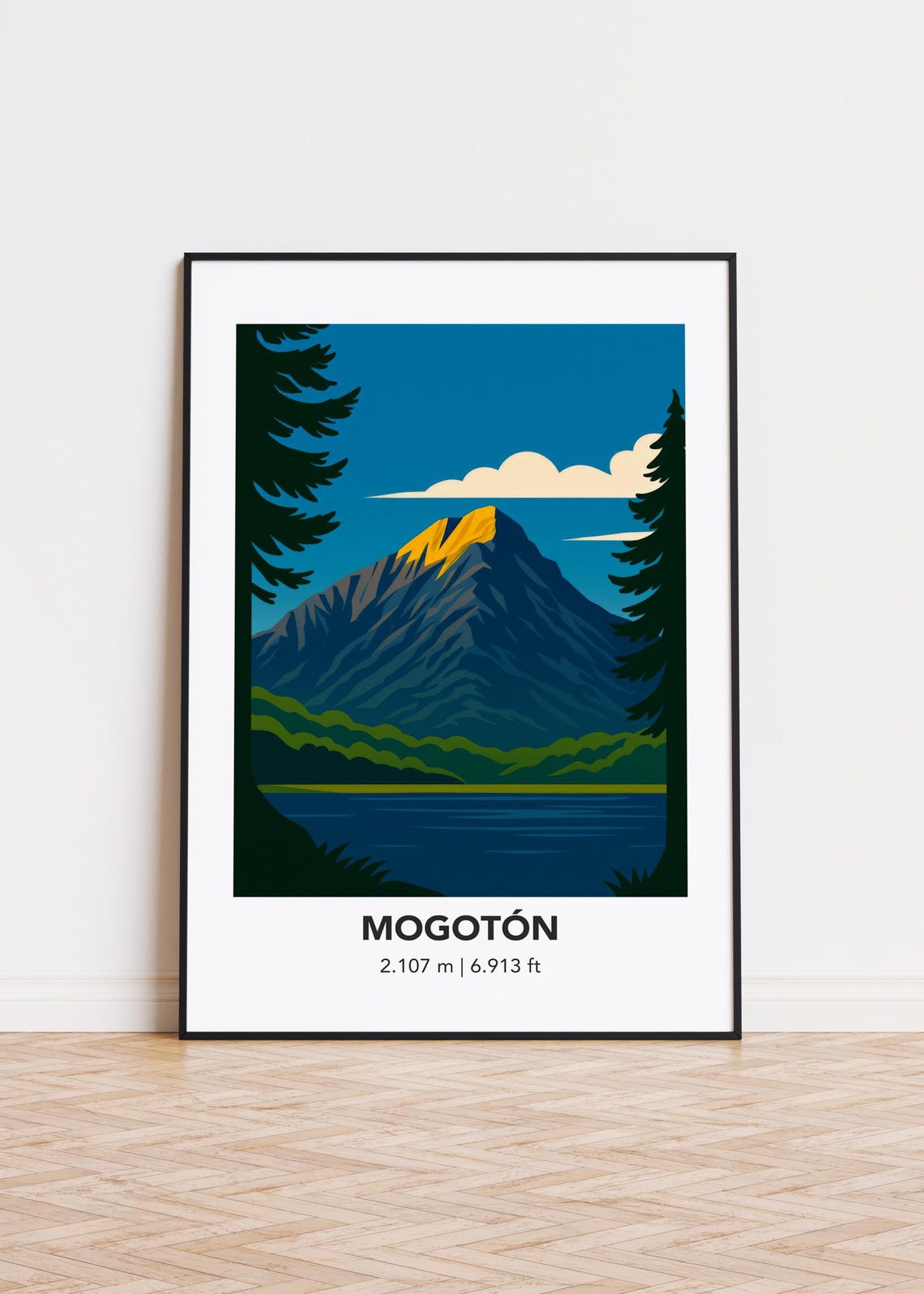 Minimalist Mogotn Mountain Print Modern Art Poster