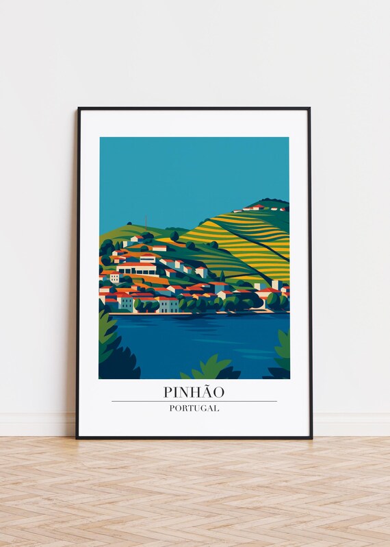Pinhão Portugal Douro Valley Vineyard Terraces River Village Poster