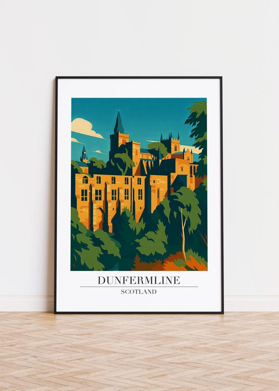 Dunfermline Scotland Poster City Skyline Art Print