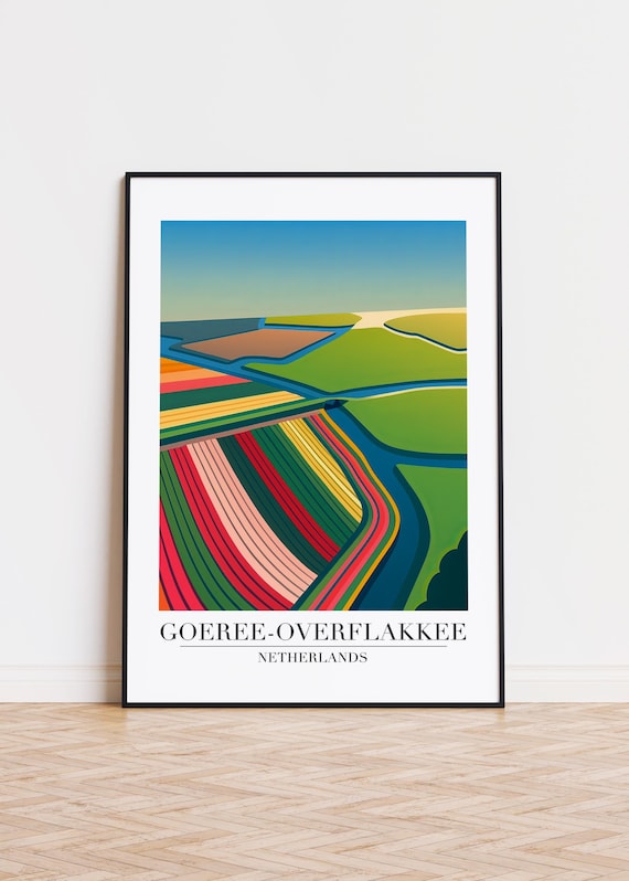 Goereeoverflakkee Netherlands Poster Modern City Illustration Art