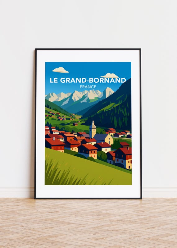 Le Grandbornand France Poster Skyline Art Print