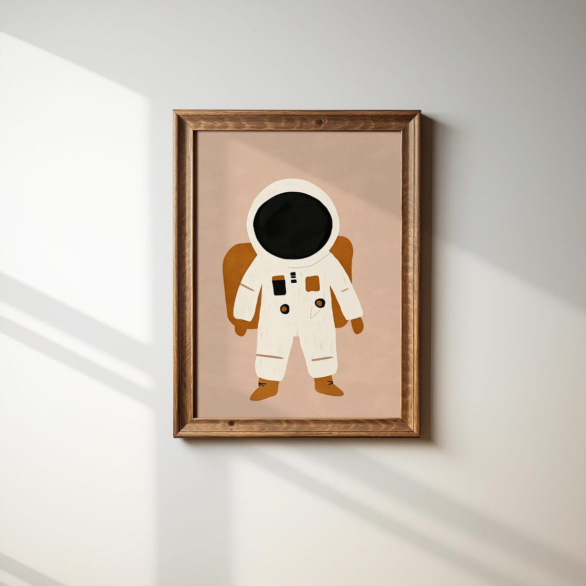 Astronaut Wall Art Modern Space Print Kids Room Decor Nursery Space Theme Boho Moon Art - Image 2