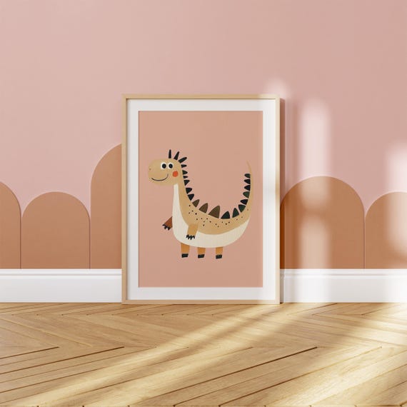 Dinosaur Art Playroom Wall Poster Fun Nursery Dinosaur Room Decor Toddler Dinosaur Wall Art Boys Room Poster