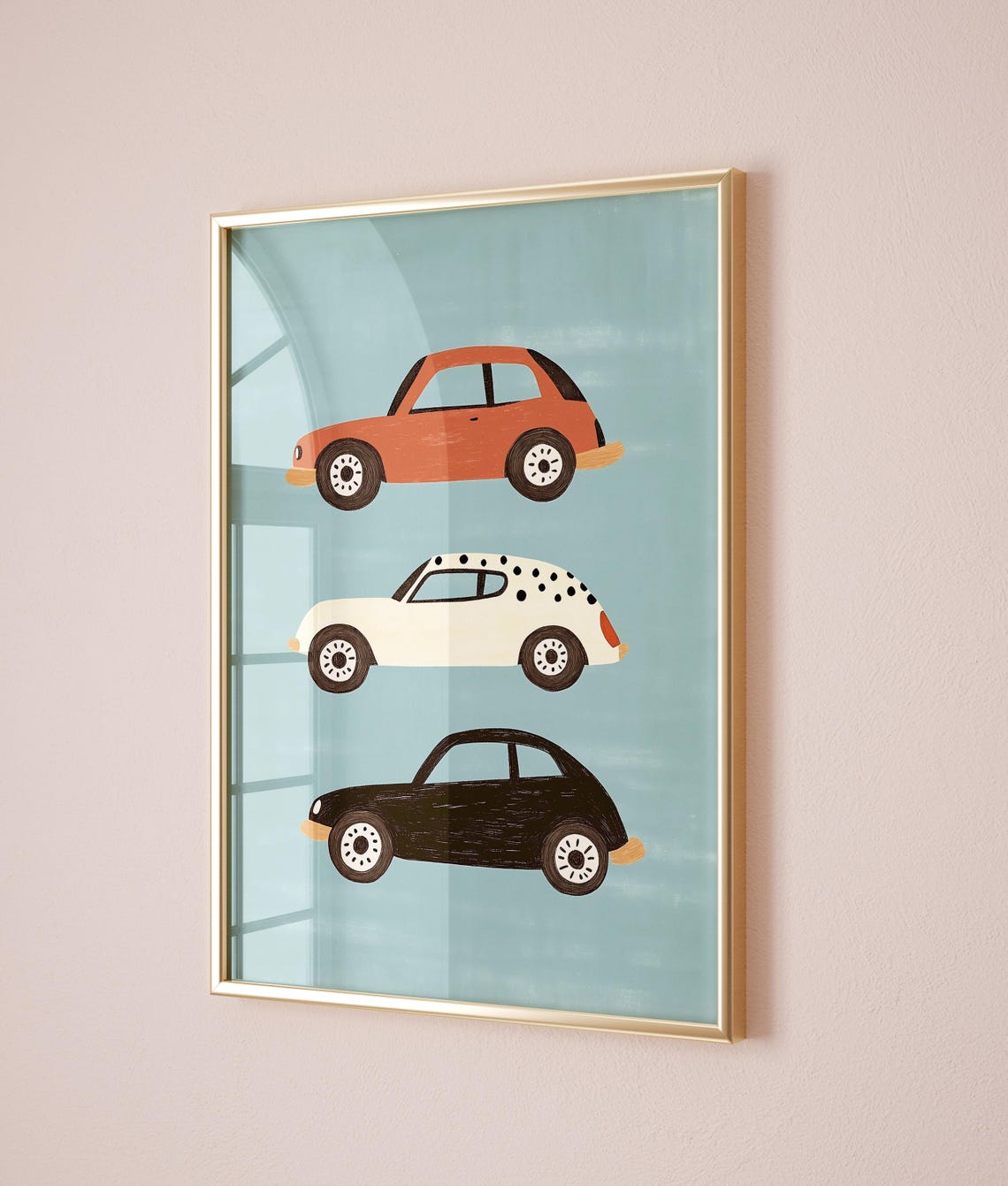 Vintage Car Wall Art Kids Room Decor Boys Room Poster Nursery Car Print Playroom Art Retro Car Illustration Baby Boy Room Decor - Image 2