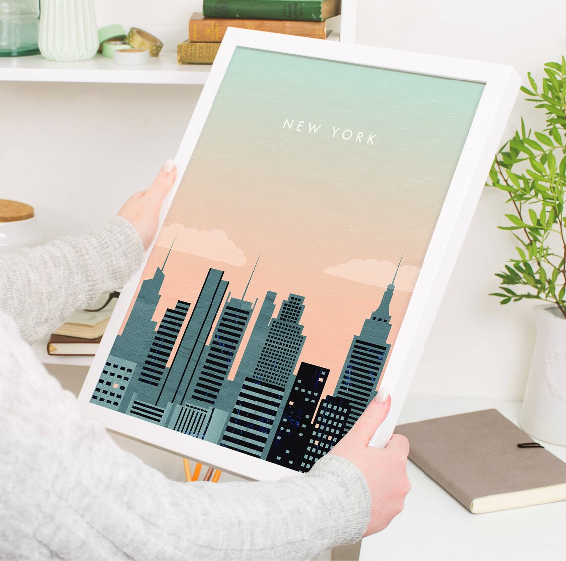 New York Skyline Minimalist Travel Poster, NYC - Image 4