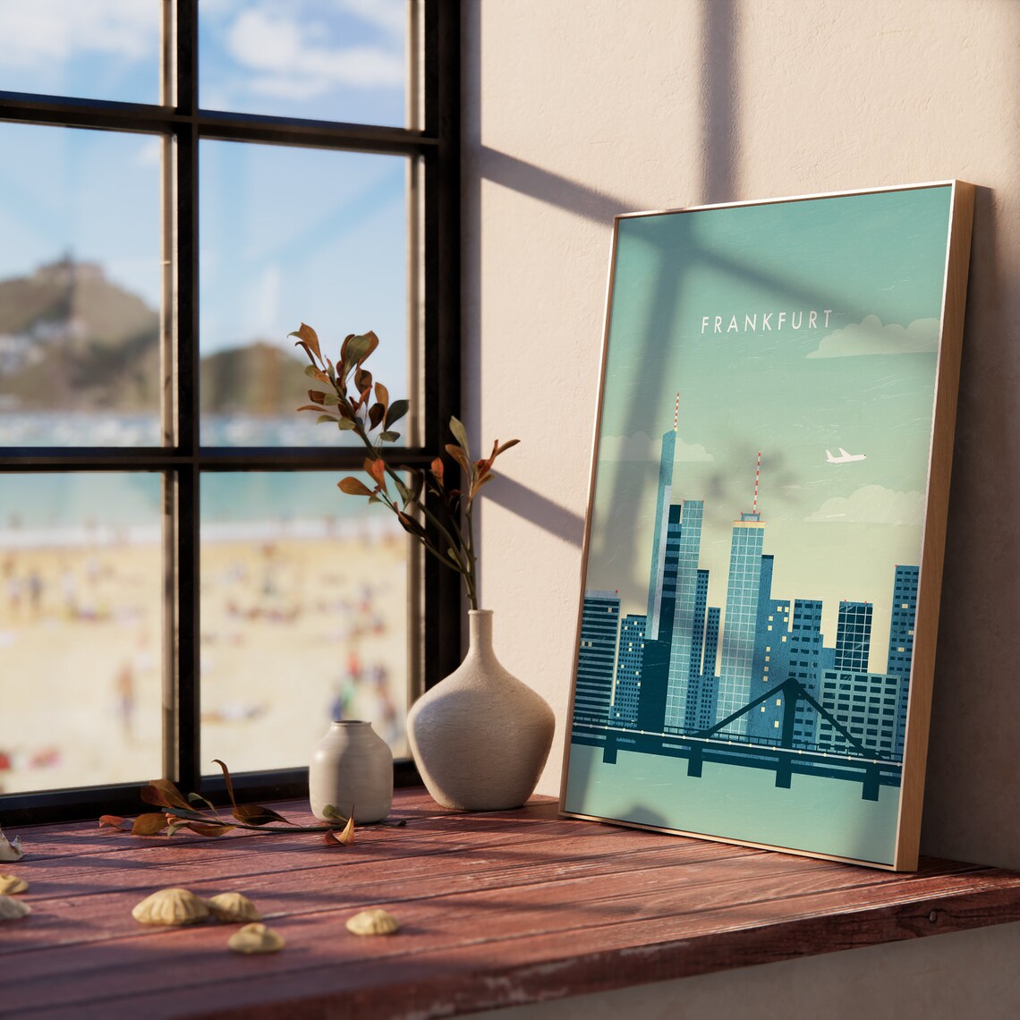 Frankfurt Skyline Minimalist City Poster Print - Image 3