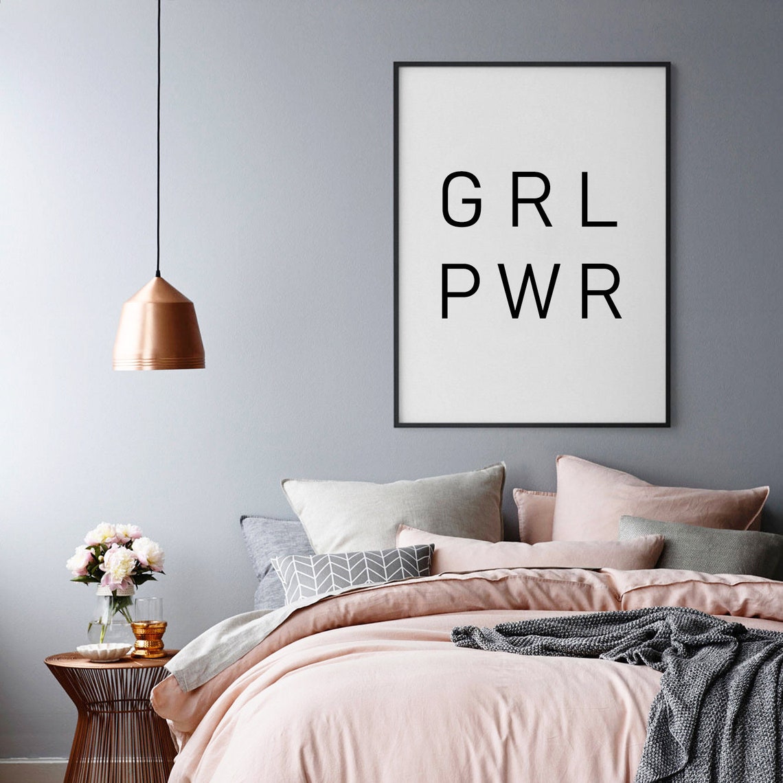 Grl Pwr Print Girl Power Print Feminist Prints Bedroom Wall Art Bedroom Decor Feminist Gift Girl Gift Feminist Wall Art Bedroom Art - Image 3