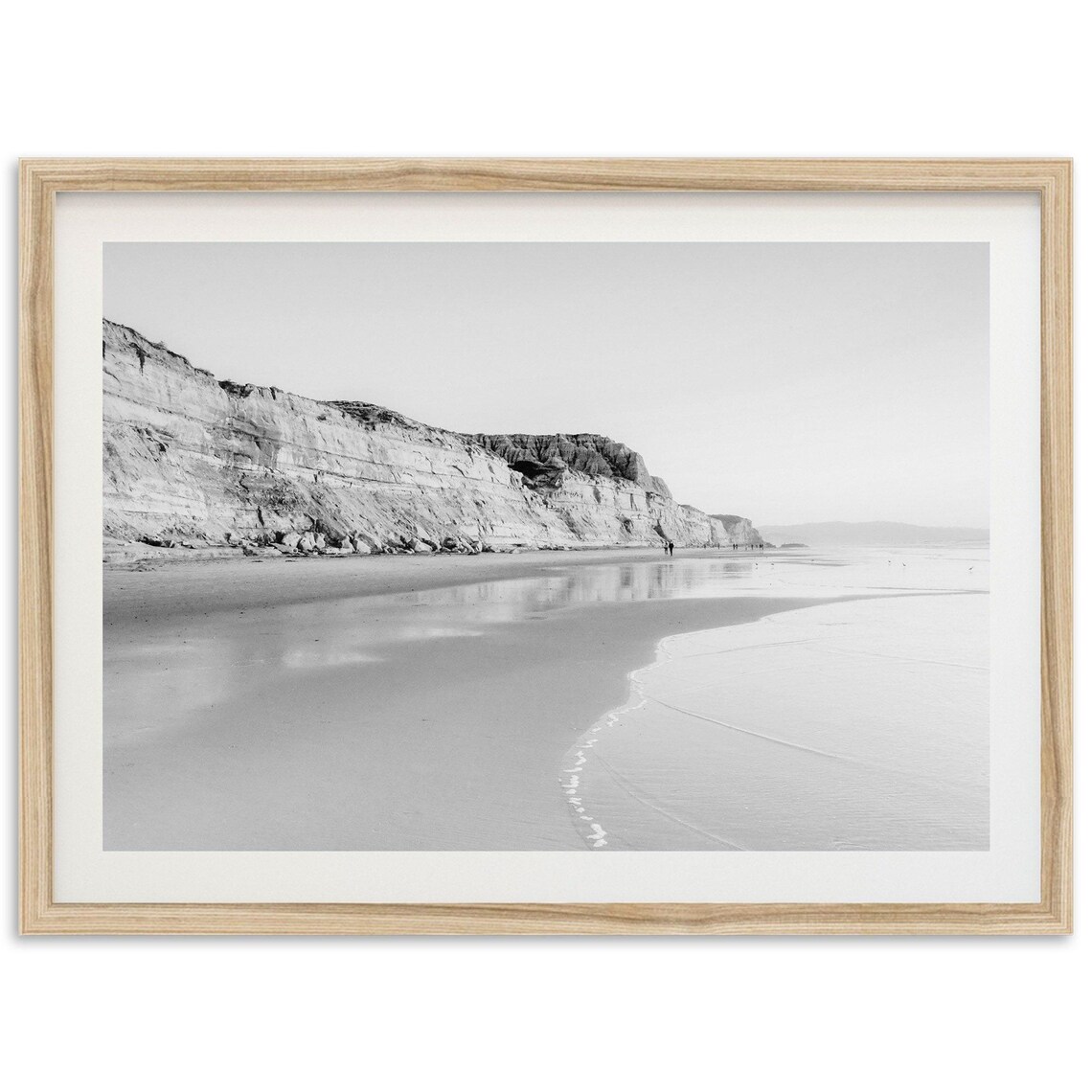 San Diego Coastal Black And White Minimalist Art Print