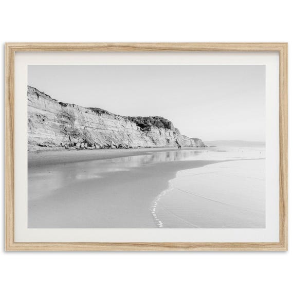 San Diego Coastal Black And White Minimalist Art Print