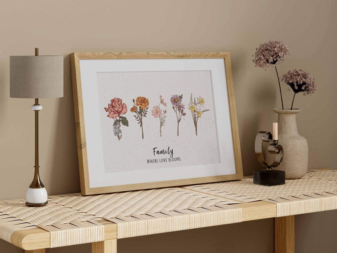 Birth Flower Family Garden Personalized Christmas Gift - Image 2