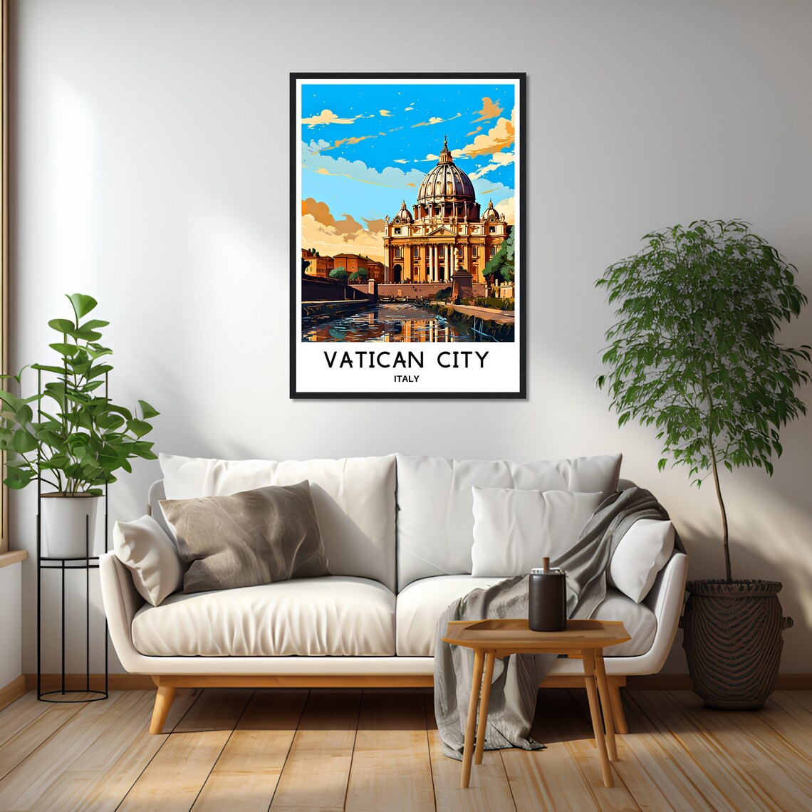 St Peters Basilica Vatican City Sunset Dome Travel Art Poster - Image 2