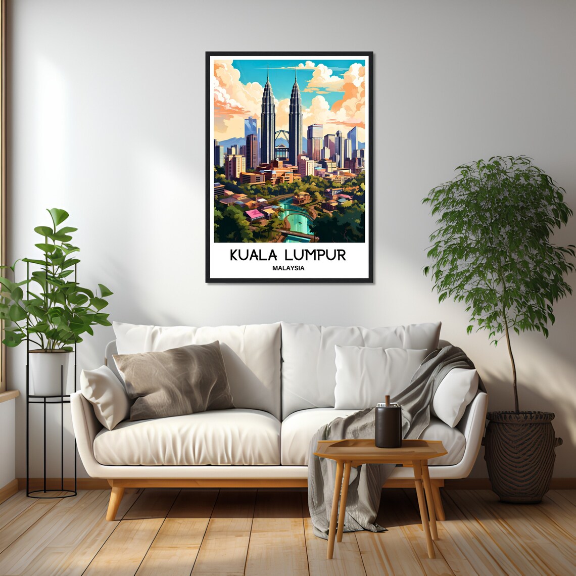 Kuala Lumpur Malaysia Petronas Towers City Skyline Travel Poster - Image 2